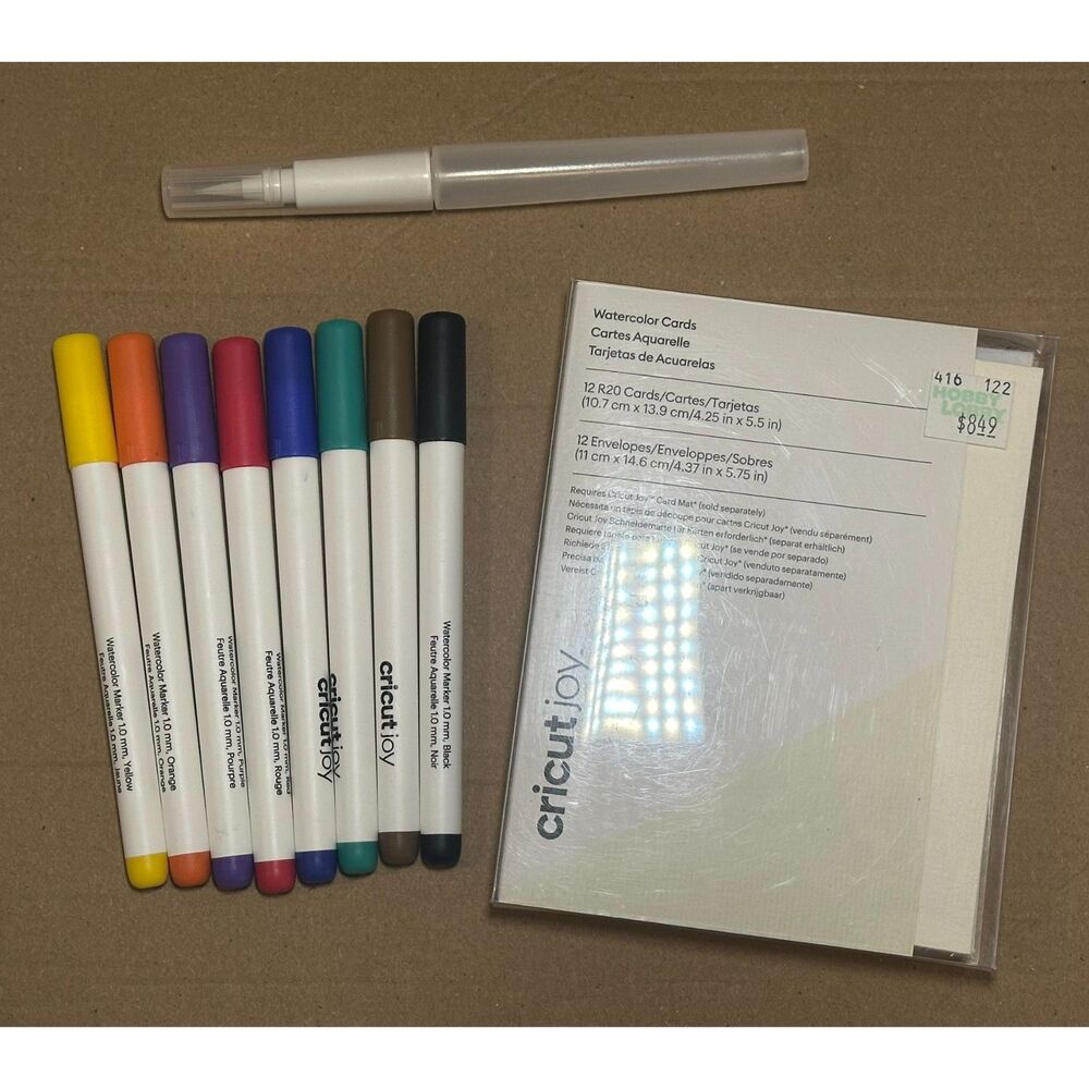 Cricut Joy™ Watercolor Marker & Brush Set & Watercolor Card and Envelope Pack